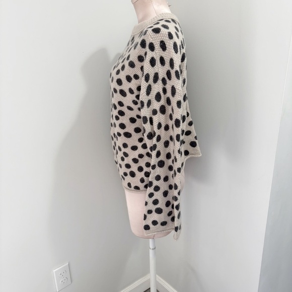 🌷SALE Madewell Leopard Dot Pullover Sweater Size Small Merino Wool Polkadot - Picture 4 of 16
